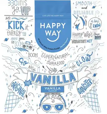 Happy Way Whey Protein Powder Vanilla 2kg