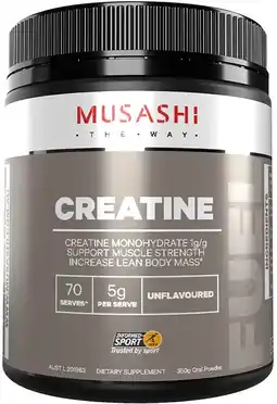 healthylife Musashi Creatine Monohydrate Unflavoured 350g offer
