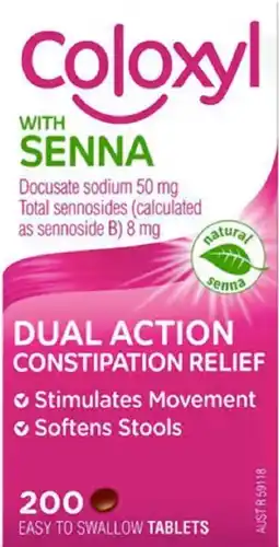 healthylife Coloxyl Coloxyl with Senna 200 Tablets offer
