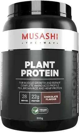 healthylife Musashi Plant Protein Powder Chocolate 900g offer