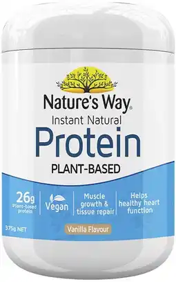 healthylife Natures Way Instant Plant Based Protein Powder Vanilla 375g offer