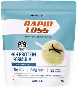 healthylife Rapid Loss High Protein Meal Replacement Shake Vanilla 672g offer