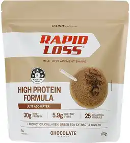 healthylife Rapid Loss High Protein Meal Replacement Shake Chocolate 672g offer