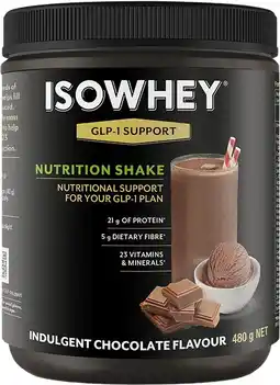 healthylife Isowhey Isowhey GLP-1 Support Nutrition Shake Chocolate 480g offer