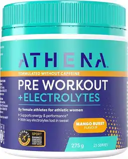 healthylife Athena Preworkout + Electrolytes Mango Burst 275g offer