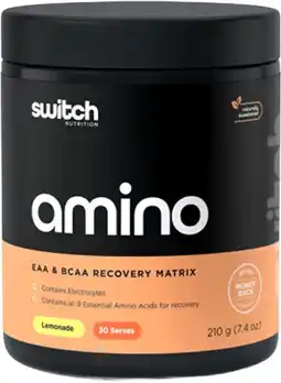 healthylife Switch Nutrition Amino EAA + BCAA Recovery Matrix Lemonade 210g offer