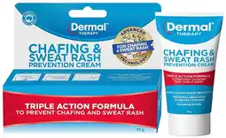 healthylife Dermal Therapy Chafing & Sweat Rash Prevention Cream 75g offer