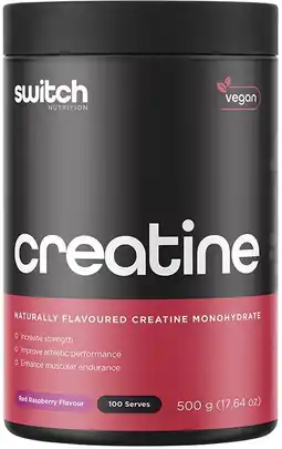 healthylife Switch Nutrition Creatine Monohydrate Red Raspberry 500g offer