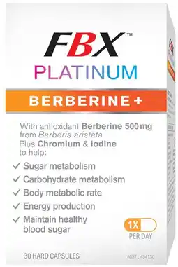 healthylife Naturopathica FBX Platinum Berberine+ 30 Capsules offer