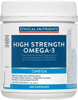 healthylife Ethical Nutrients High Strength Omega-3 120 Capsules offer