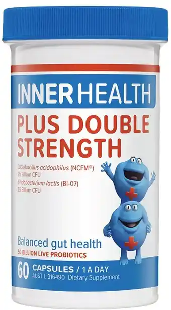 healthylife Inner Health Plus Double Strength Probiotic 60 Capsules offer