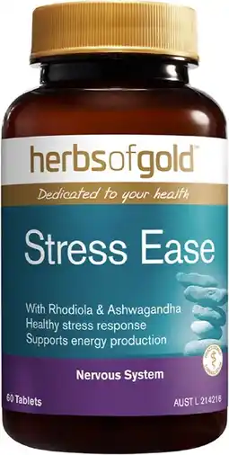 healthylife Herbs of Gold Stress Ease Adrenal Support 60 Tablets offer