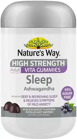 healthylife Nature’s Way High Strength Adult Vita Gummies Sleep Ashwagandha 40 Pack offer