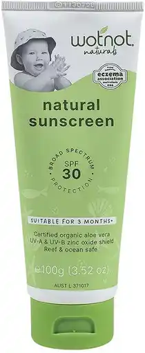 healthylife Wotnot Natural Sunscreen for Babies SPF30 100g offer