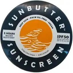 healthylife SunButter Water Resistant Reef Safe Sunscreen SPF50 100g offer