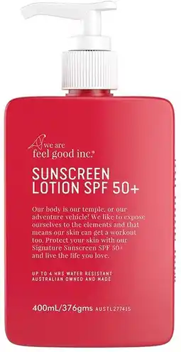 healthylife We Are Feel Good Inc Signature Sunscreen Lotion SPF50 400ml offer