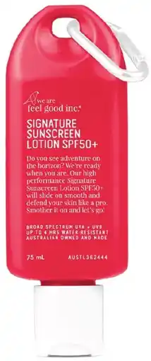 healthylife We Are Feel Good Inc Signature Sunscreen Lotion SPF50+ 75ml offer