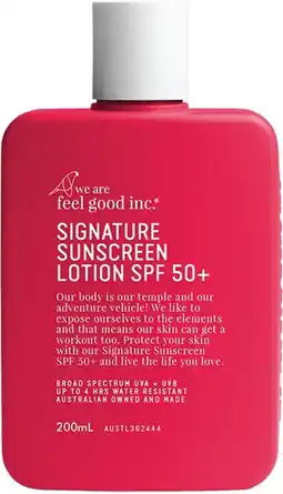 healthylife We Are Feel
Good Inc Signature Sunscreen Lotion SPF50 200ml offer