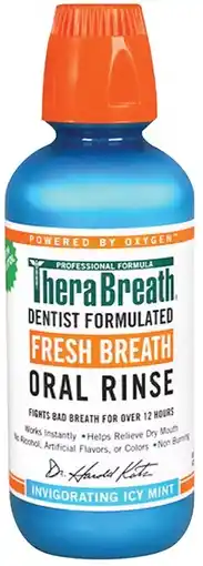healthylife TheraBreath Fresh Breath Oral Rinse Icy Mint 473ml offer