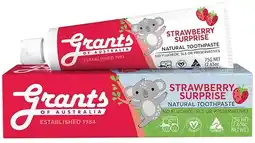 healthylife Grants Kids Natural Toothpaste Strawberry Surprise 75g offer