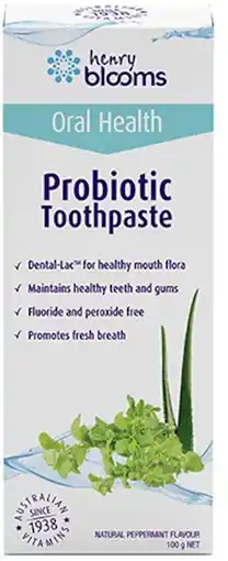 healthylife Henry Blooms Probiotic Toothpaste 100g offer