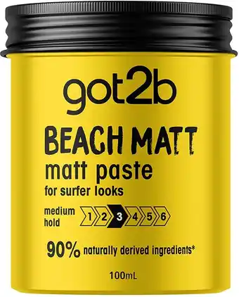 healthylife Schwarzkopf Got2b BeachMatt Matt Paste 100ml offer