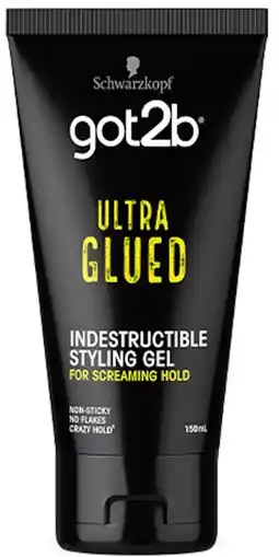 healthylife Schwarzkopf Got2b Ultra Glued Styling Hair Gel 150ml offer