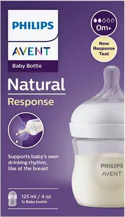 healthylife Avent Natural Response Baby Bottle 0 Months+ 125ml - 1 Pack offer