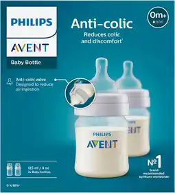 healthylife Avent Anti-Colic Baby Feeding Bottle BPA Free 2 x 125ml offer