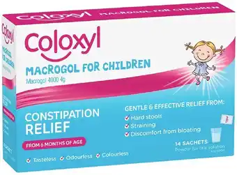 healthylife Coloxyl Macrogol Powder for Children 14 Sachets offer