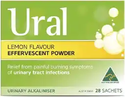 healthylife Ural Effervescent Powder Sachets Lemon Flavour 28 x 4g offer