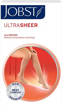 healthylife JOBST UltraSheer Compression Stockings Knee High 15-20 mmHg Natural L offer