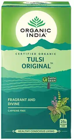 healthylife Organic India India Tulsi Original Tea Bags 25 Pack offer