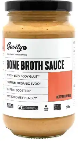 healthylife Gevity Rx Bone Broth Sauce Better Belly BBQ 375ml offer