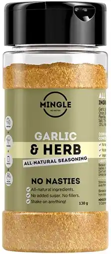 healthylife Mingle Seasoning Garlic & Herb 130g offer