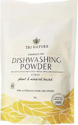 healthylife Tri Nature Dishwashing Powder Citrus 1kg offer