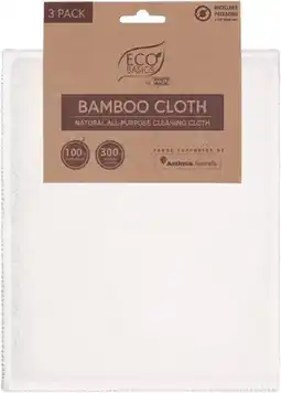 healthylife White Magic Eco Basics Bamboo Cloth 3Pk offer