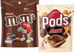 IGA M&M’s 130‑180g, Pods 160g or Maltesers 120‑140g Share Pack Selected Varieties offer