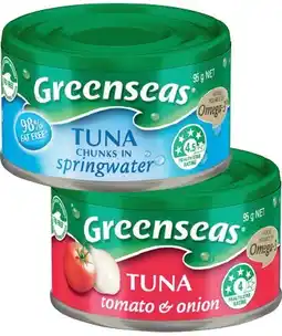 IGA Greenseas Tuna 95g Selected Varieties offer