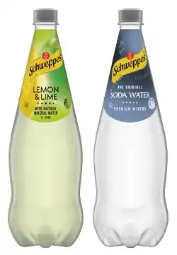 IGA Schweppes Mixers, Natural Mineral Water or Soft Drink 1.1 Litre Selected Varieties offer