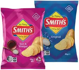 IGA Smith’s Crinkle Cut Chips 45g Selected Varieties offer
