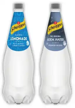 IGA Schweppes Mixers, Soft Drinks or Natural Mineral Water 1.1 Litre Selected Varieties offer
