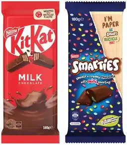 IGA Nestlé Chocolate Block 118‑180g Selected Varieties offer
