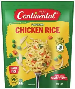 IGA Continental Rice 180-190g or Pasta & Sauce Family Pack 145-170g Selected Varieties offer