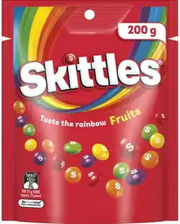 IGA Skittles Share Bag 120‑200g Selected Varieties offer