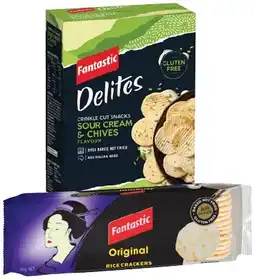 IGA Fantastic Rice Crackers 100g or Delites 100g Selected Varieties offer