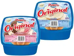 IGA Peters Original Ice Cream 4 Litre Selected Varieties offer