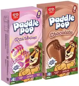 IGA Streets Paddle Pop 8 Pack Selected Varieties offer