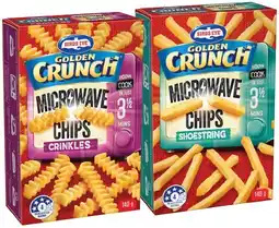 IGA Birds Eye Golden Crunch Microwave Chips 140g Selected Varieties offer