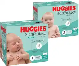 IGA Huggies SkinProtect Nappies 74-108 Pack or Nappy Pants 42-58 Pack Selected Varieties offer